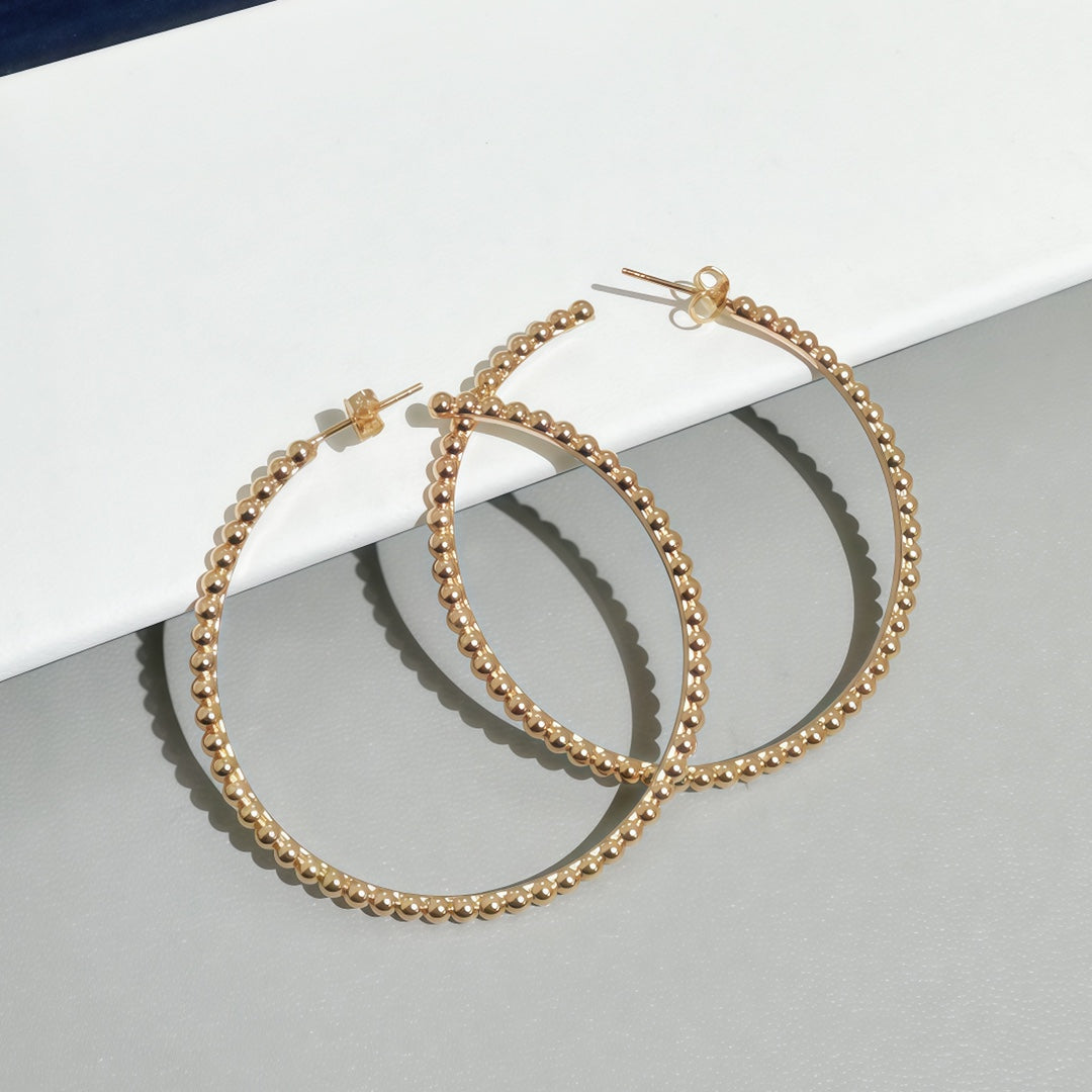 [Elara jewelsry] SMOOTH BEAD STUD EARRINGS