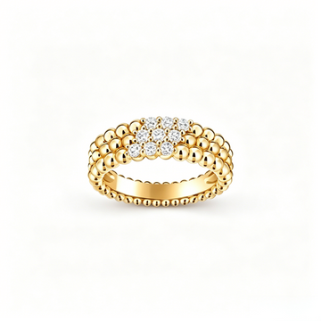 [Elara jewelsry] THREE-ROW DIAMOND RING