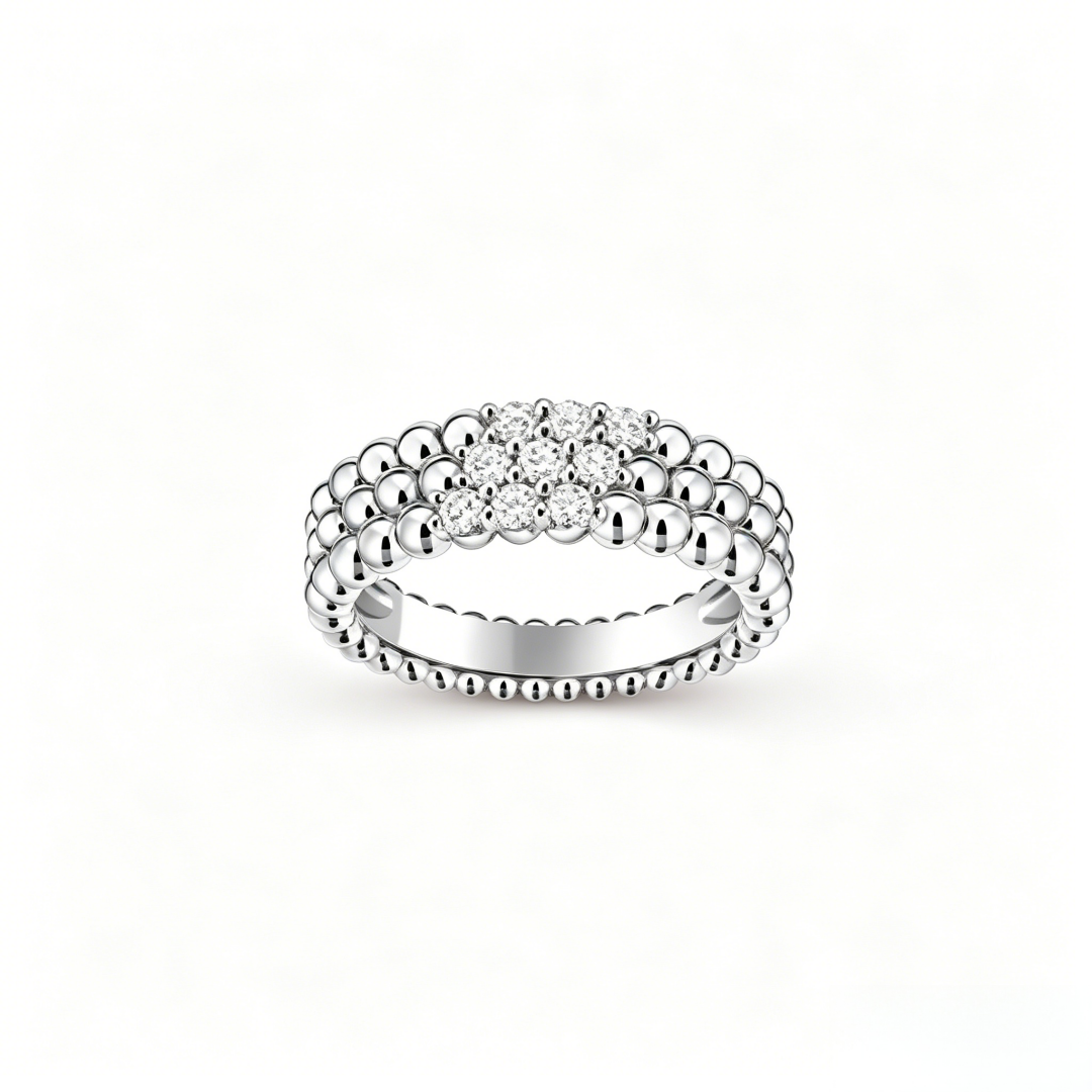 [Elara jewelsry] THREE-ROW DIAMOND RING