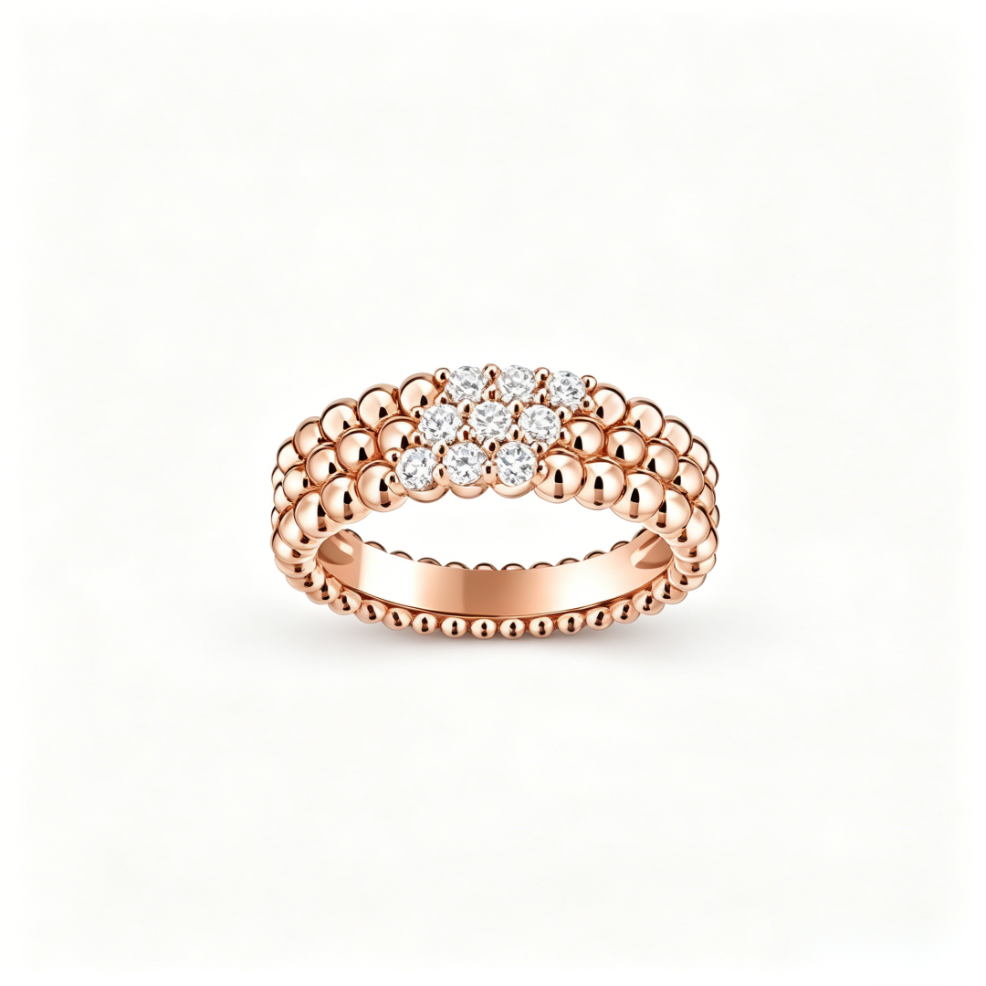 [Elara jewelsry] THREE-ROW DIAMOND RING
