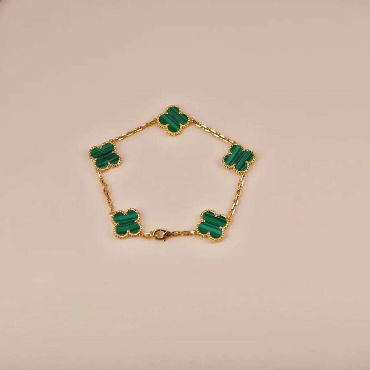 [Elara jewelsry ] CLOVER 5 MOTIF MALACHITE BRACELET COLLECTION
