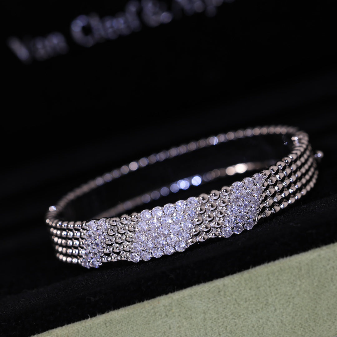 [Elara jewelsry]  FIVE-ROW DIAMOND BRACELET