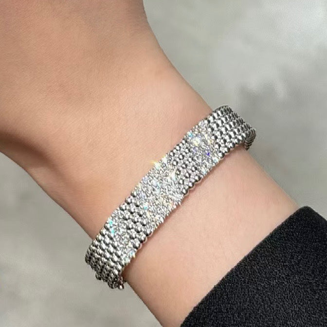 [Elara jewelsry]  FIVE-ROW DIAMOND BRACELET