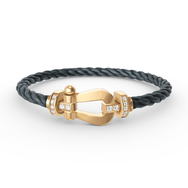 [Elara jewelsry ]FORCE LARGE HORSESHOE HALF DIAMOND BRACELET GOLD