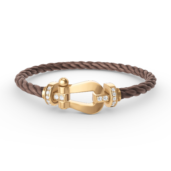 [Elara jewelsry ]FORCE LARGE HORSESHOE HALF DIAMOND BRACELET GOLD