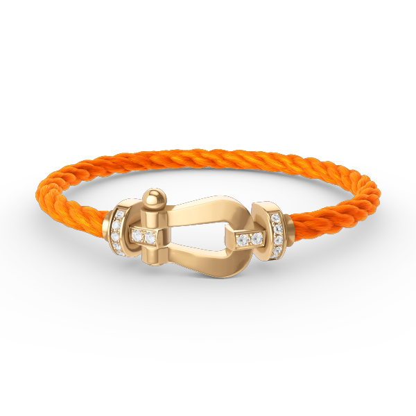 [Elara jewelsry ]FORCE LARGE HORSESHOE HALF DIAMOND BRACELET GOLD