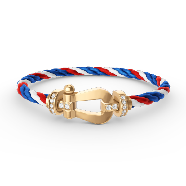 [Elara jewelsry ]FORCE LARGE HORSESHOE HALF DIAMOND BRACELET GOLD