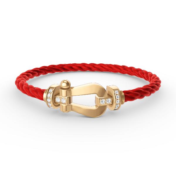 [Elara jewelsry ]FORCE LARGE HORSESHOE HALF DIAMOND BRACELET GOLD