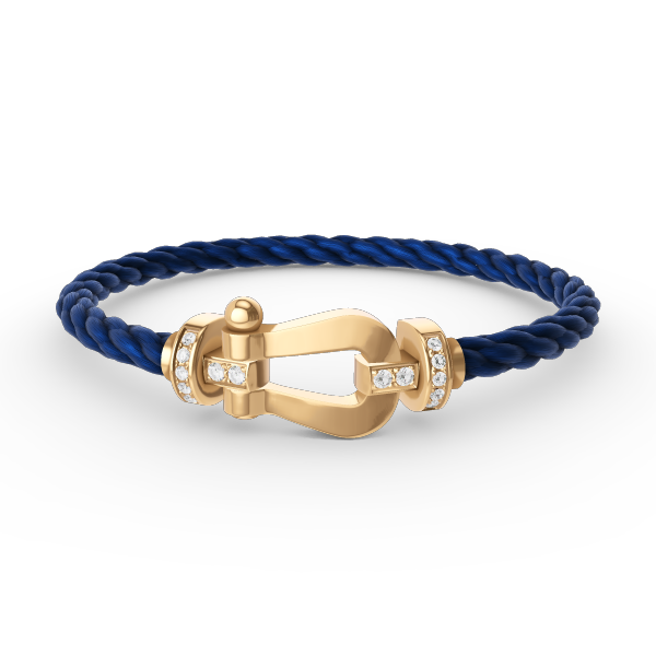 [Elara jewelsry ]FORCE LARGE HORSESHOE HALF DIAMOND BRACELET GOLD