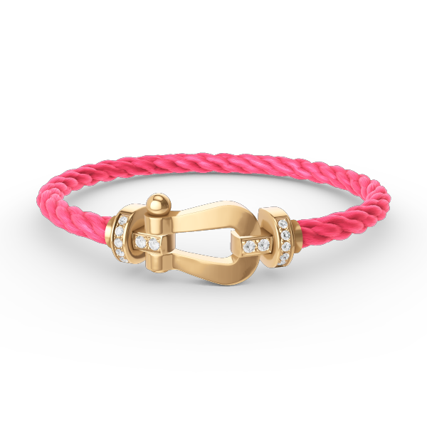 [Elara jewelsry ]FORCE LARGE HORSESHOE HALF DIAMOND BRACELET GOLD