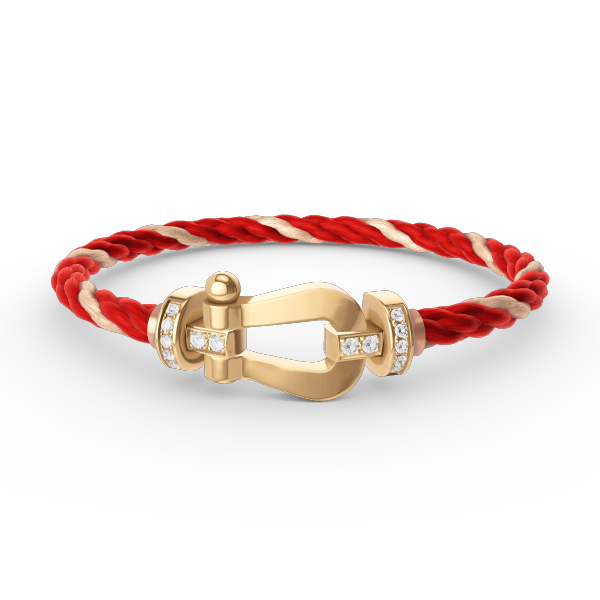 [Elara jewelsry ]FORCE LARGE HORSESHOE HALF DIAMOND BRACELET GOLD