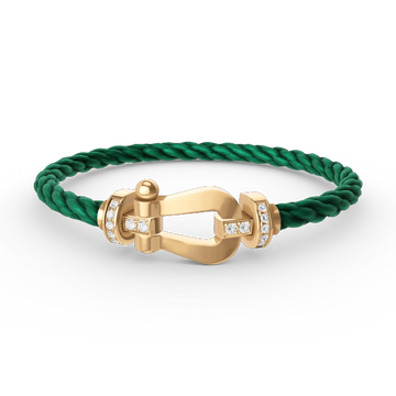 [Elara jewelsry ]FORCE LARGE HORSESHOE HALF DIAMOND BRACELET GOLD