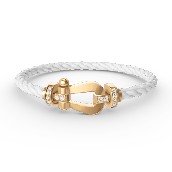 [Elara jewelsry ]FORCE LARGE HORSESHOE HALF DIAMOND BRACELET GOLD
