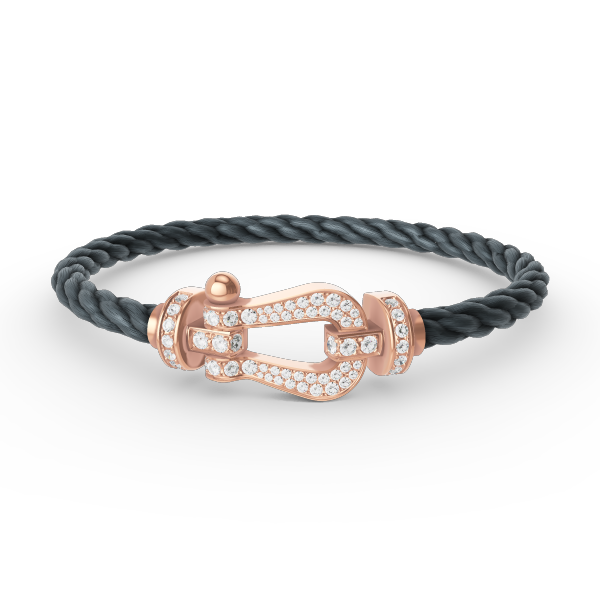 [Elara jewelsry ]FORCE LARGE HORSESHOE FULL DIAMOND BRACELET ROSE GOLD