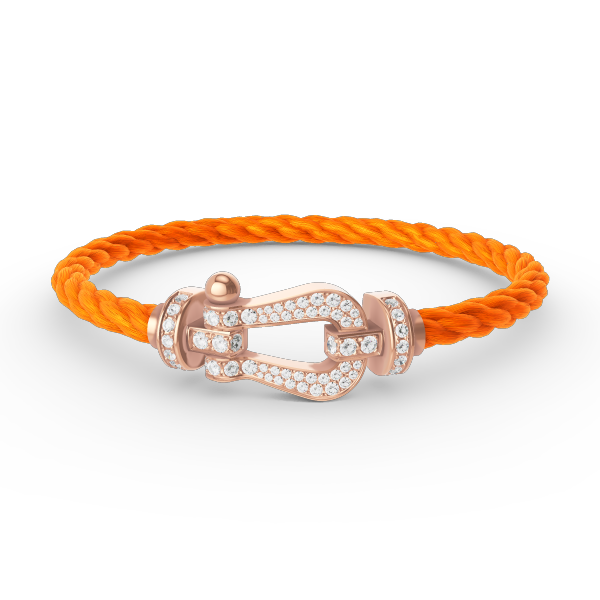 [Elara jewelsry ]FORCE LARGE HORSESHOE FULL DIAMOND BRACELET ROSE GOLD