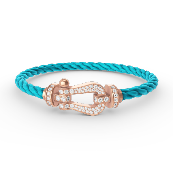 [Elara jewelsry ]FORCE LARGE HORSESHOE FULL DIAMOND BRACELET ROSE GOLD