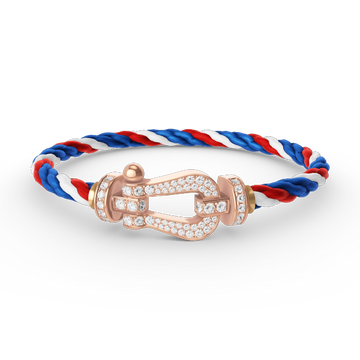 [Elara jewelsry ]FORCE LARGE HORSESHOE FULL DIAMOND BRACELET ROSE GOLD