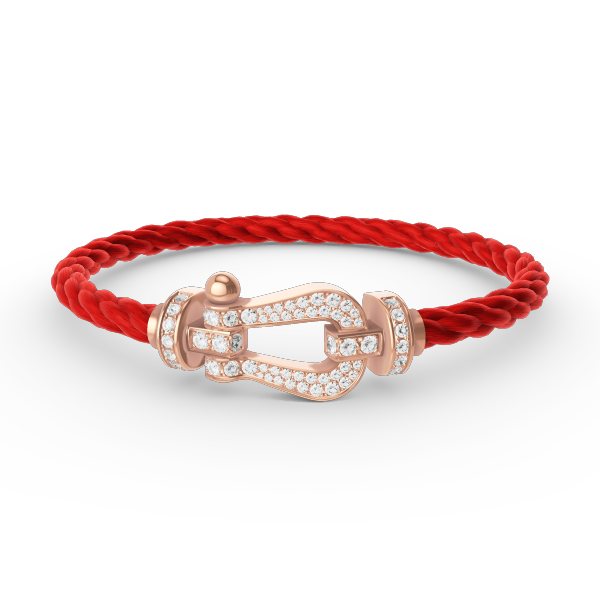 [Elara jewelsry ]FORCE LARGE HORSESHOE FULL DIAMOND BRACELET ROSE GOLD