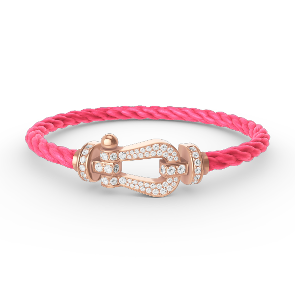 [Elara jewelsry ]FORCE LARGE HORSESHOE FULL DIAMOND BRACELET ROSE GOLD