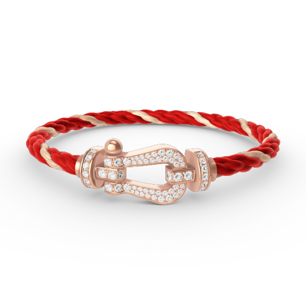 [Elara jewelsry ]FORCE LARGE HORSESHOE FULL DIAMOND BRACELET ROSE GOLD