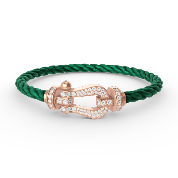 [Elara jewelsry ]FORCE LARGE HORSESHOE FULL DIAMOND BRACELET ROSE GOLD