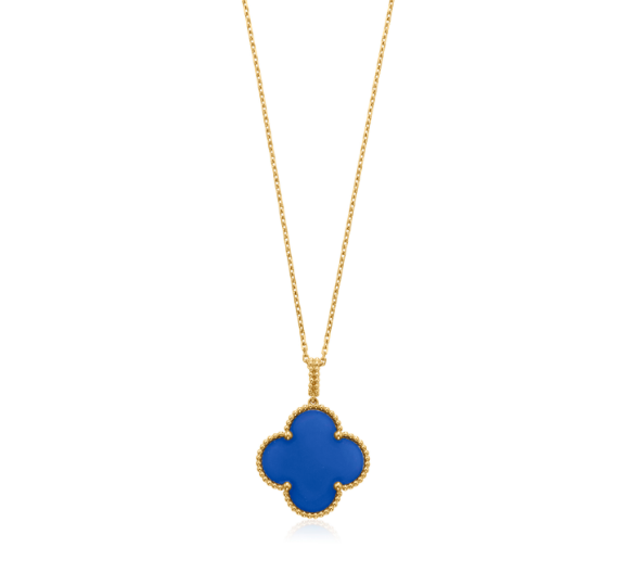 [Elara jewelsry ]CLOVER 25MM NECKLACE TURQUOISE ROSE GOLD