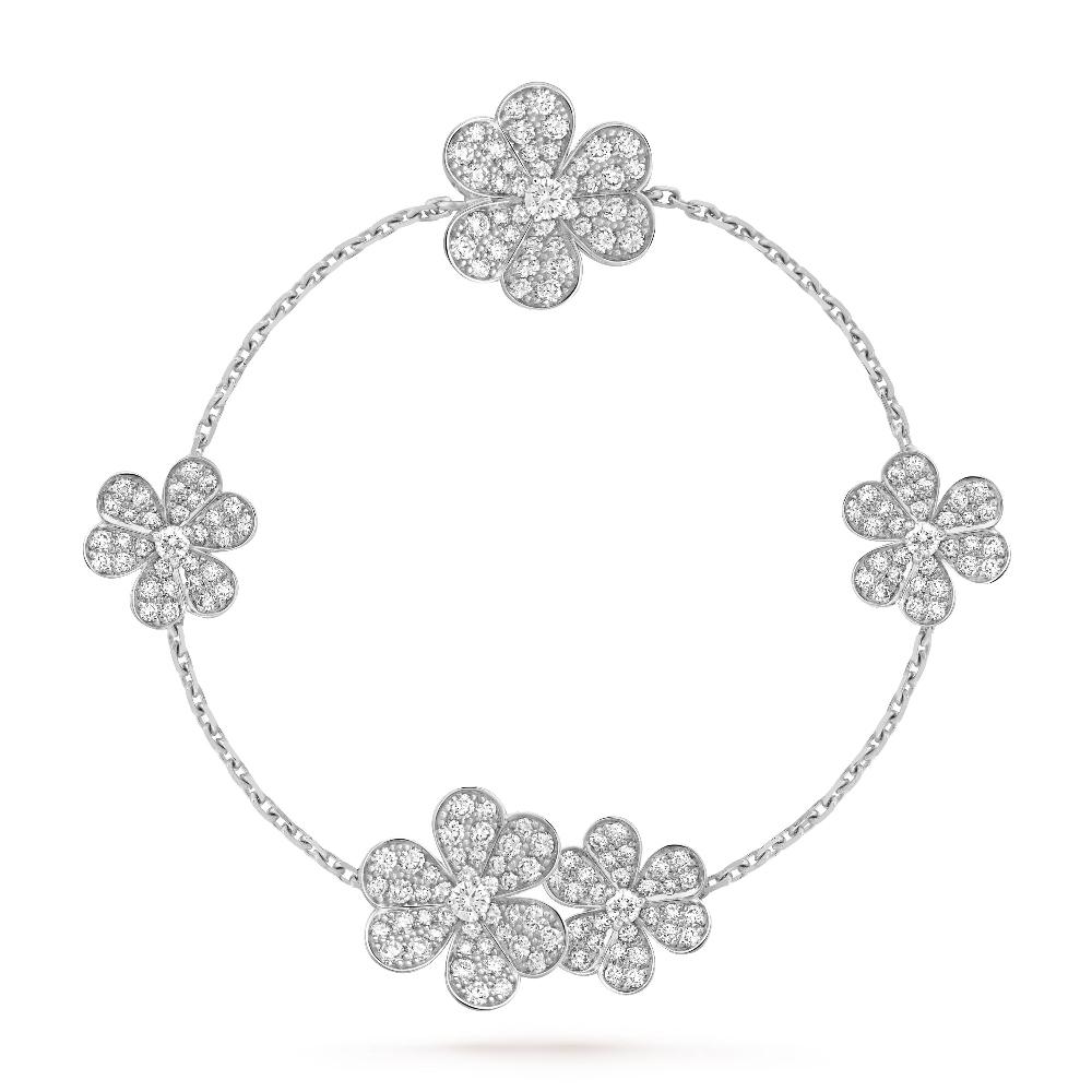 [Elara jewelsry ]FRIVOLE SILVER 5 FLOWERS BRACELET
