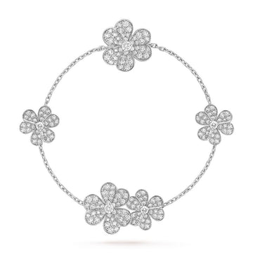 [Elara jewelsry ]FRIVOLE SILVER 5 FLOWERS BRACELET