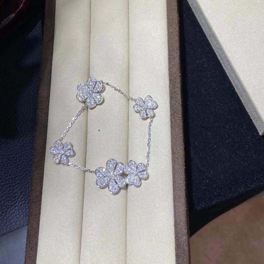 [Elara jewelsry ]FRIVOLE SILVER 5 FLOWERS BRACELET