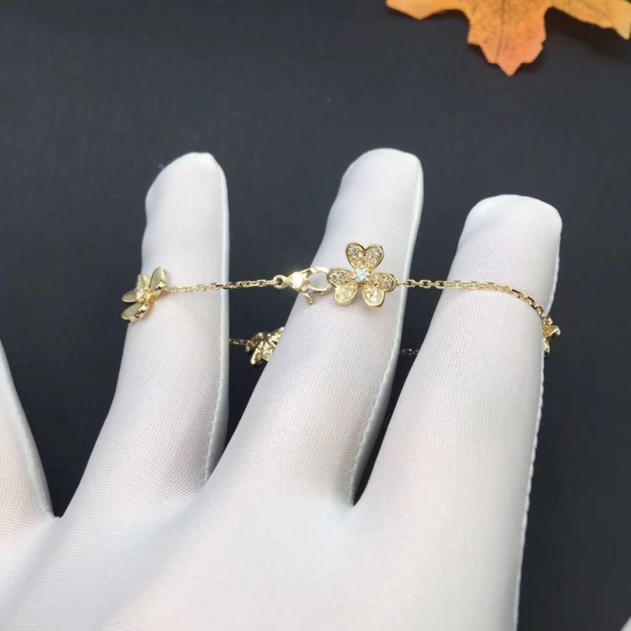 [Elara jewelsry ]FRIVOLE GOLD 5 FLOWERS BRACELET