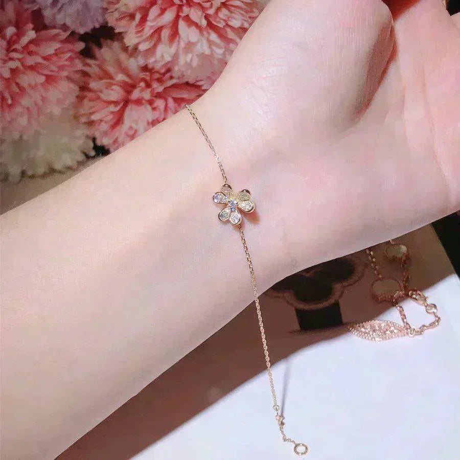 [Elara jewelsry ]FRIVOLE GOLD FLOWER DIAMOND BRACELET