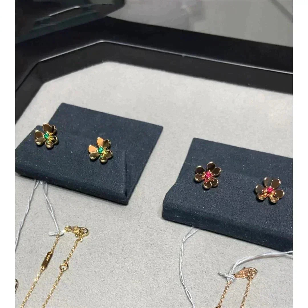 [Elara jewelsry ]FRIVOLE  FLOWER PINK EARRINGS