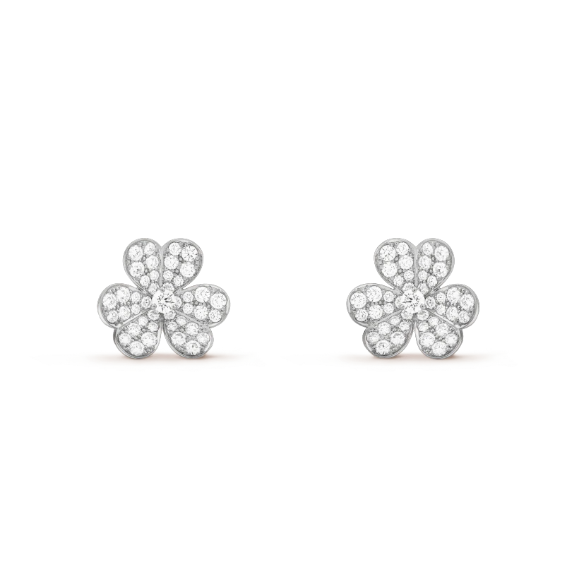 [Elara jewelsry ]FRIVOLE SILVER FLOWER DIAMOND EARRINGS