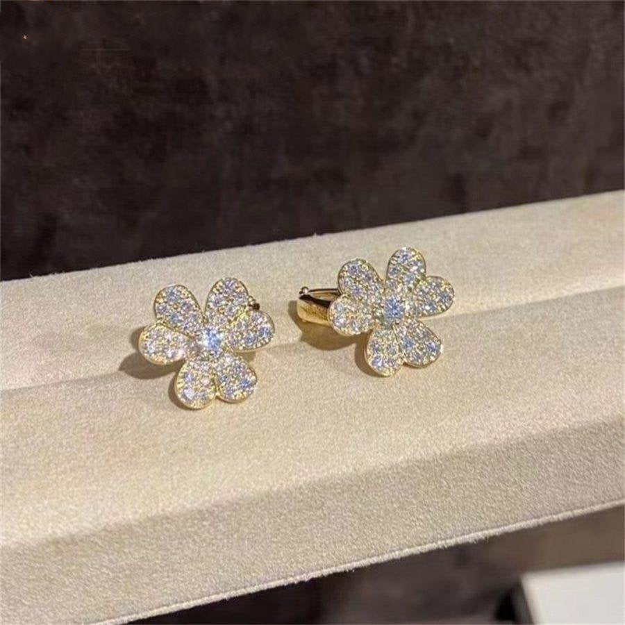 [Elara jewelsry ]FRIVOLE GOLD FLOWER DIAMOND EARRINGS
