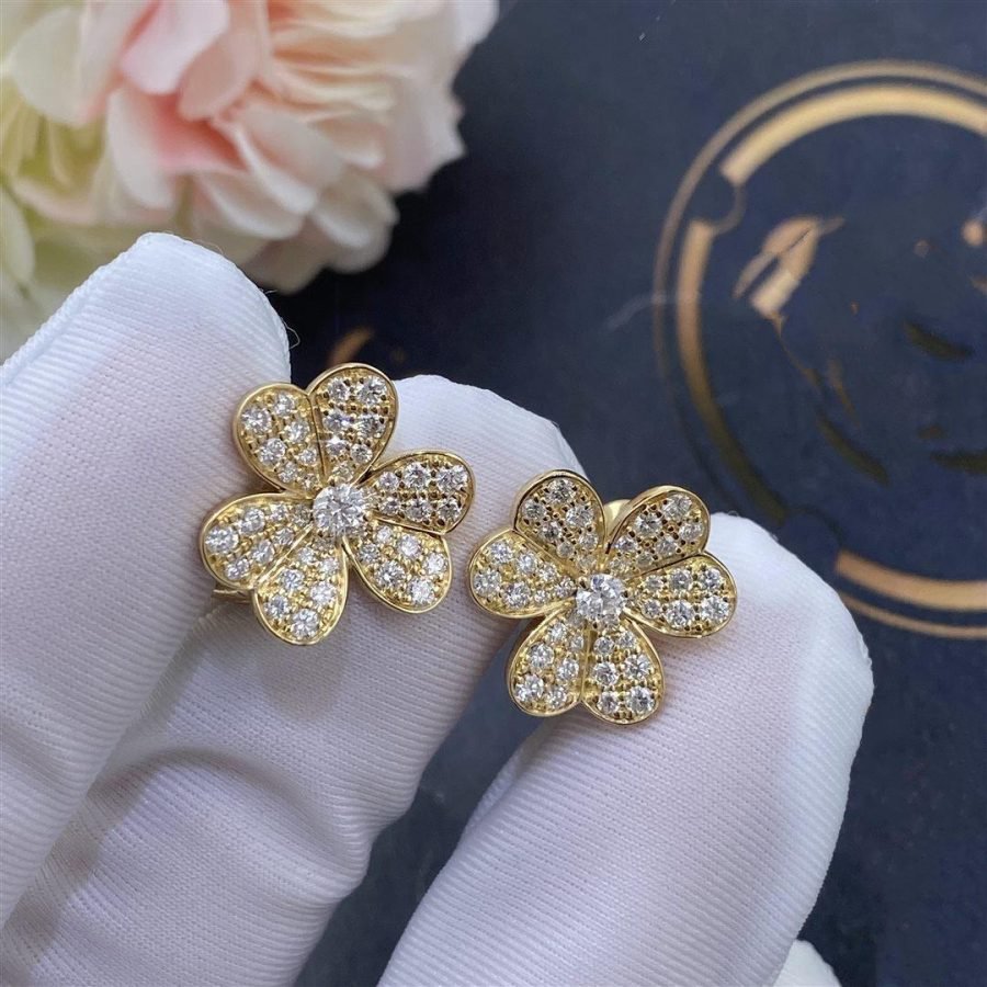 [Elara jewelsry ]FRIVOLE GOLD FLOWER DIAMOND EARRINGS