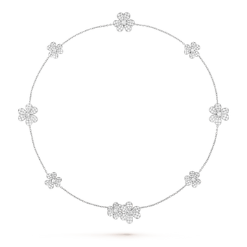 [Elara jewelsry ]FRIVOLE SILVER 9 FLOWERS NECKLACE