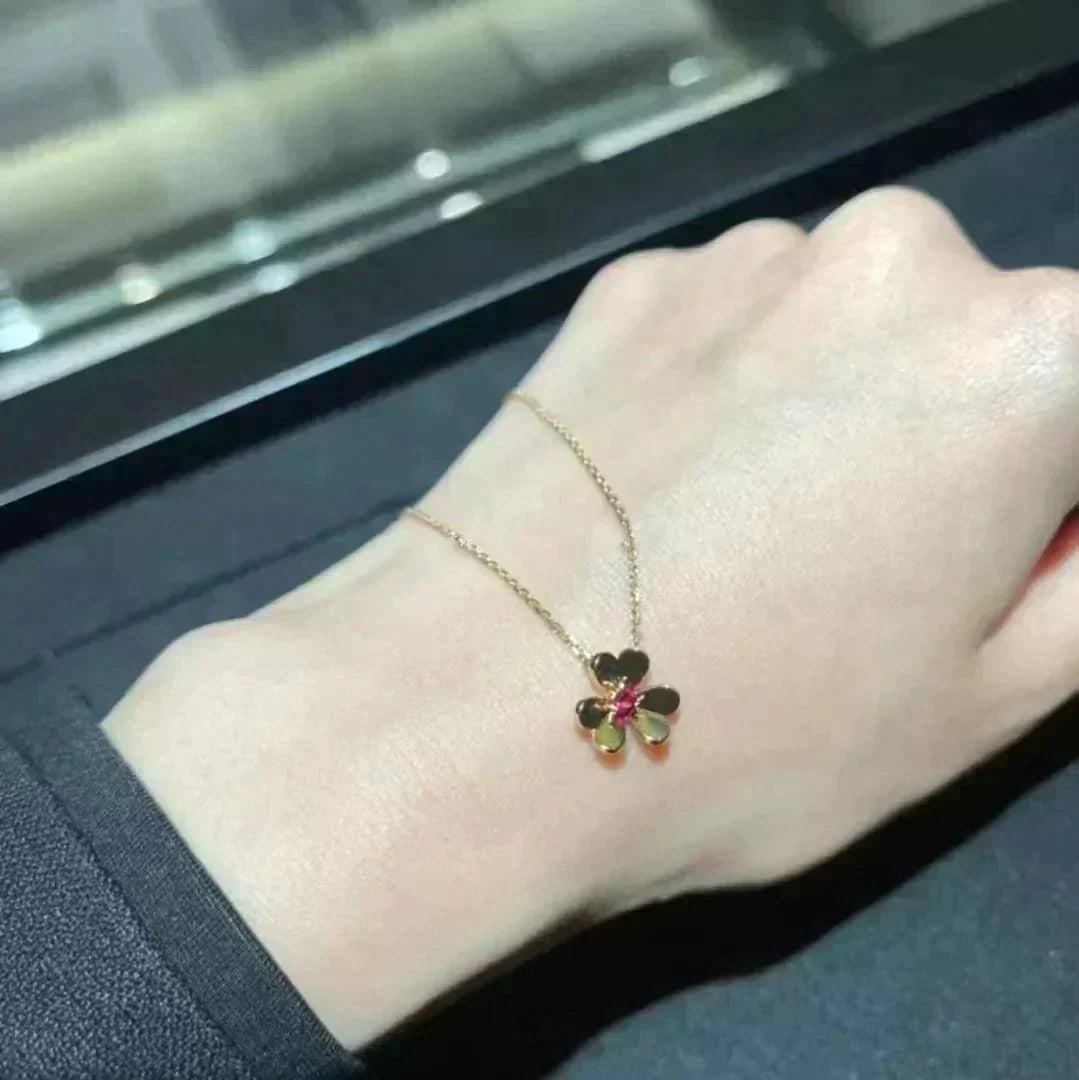 [Elara jewelsry ]FRIVOLE GOLD FLOWER NECKLACE