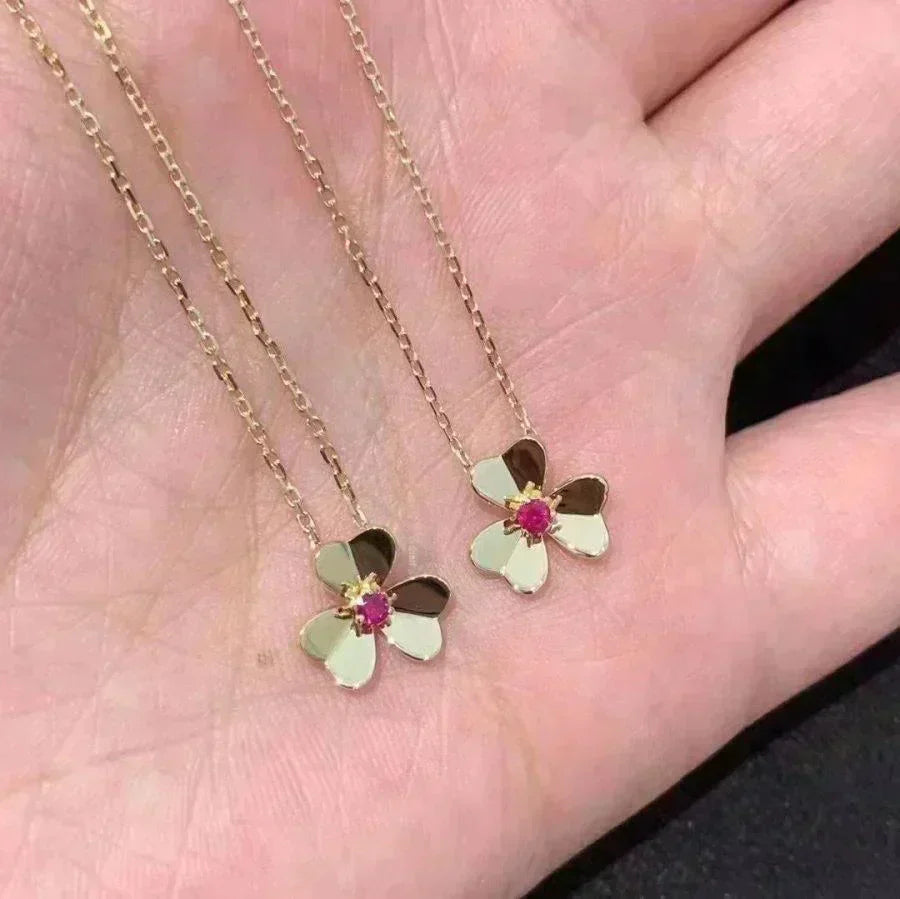 [Elara jewelsry ]FRIVOLE GOLD FLOWER NECKLACE