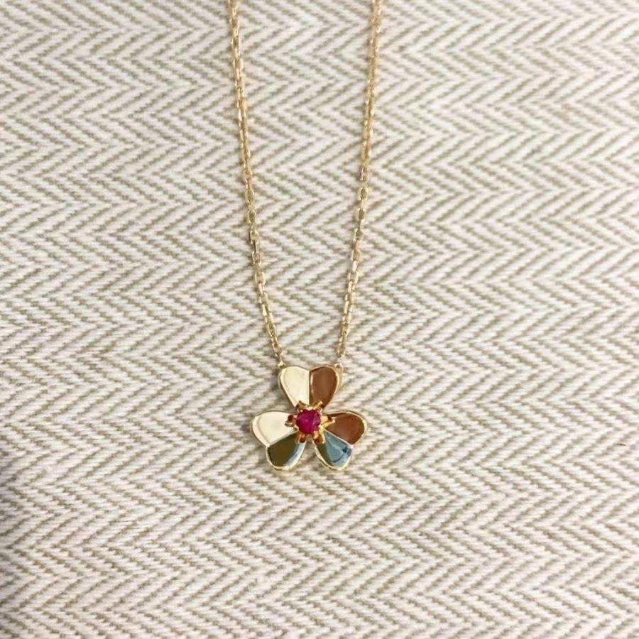 [Elara jewelsry ]FRIVOLE GOLD FLOWER NECKLACE