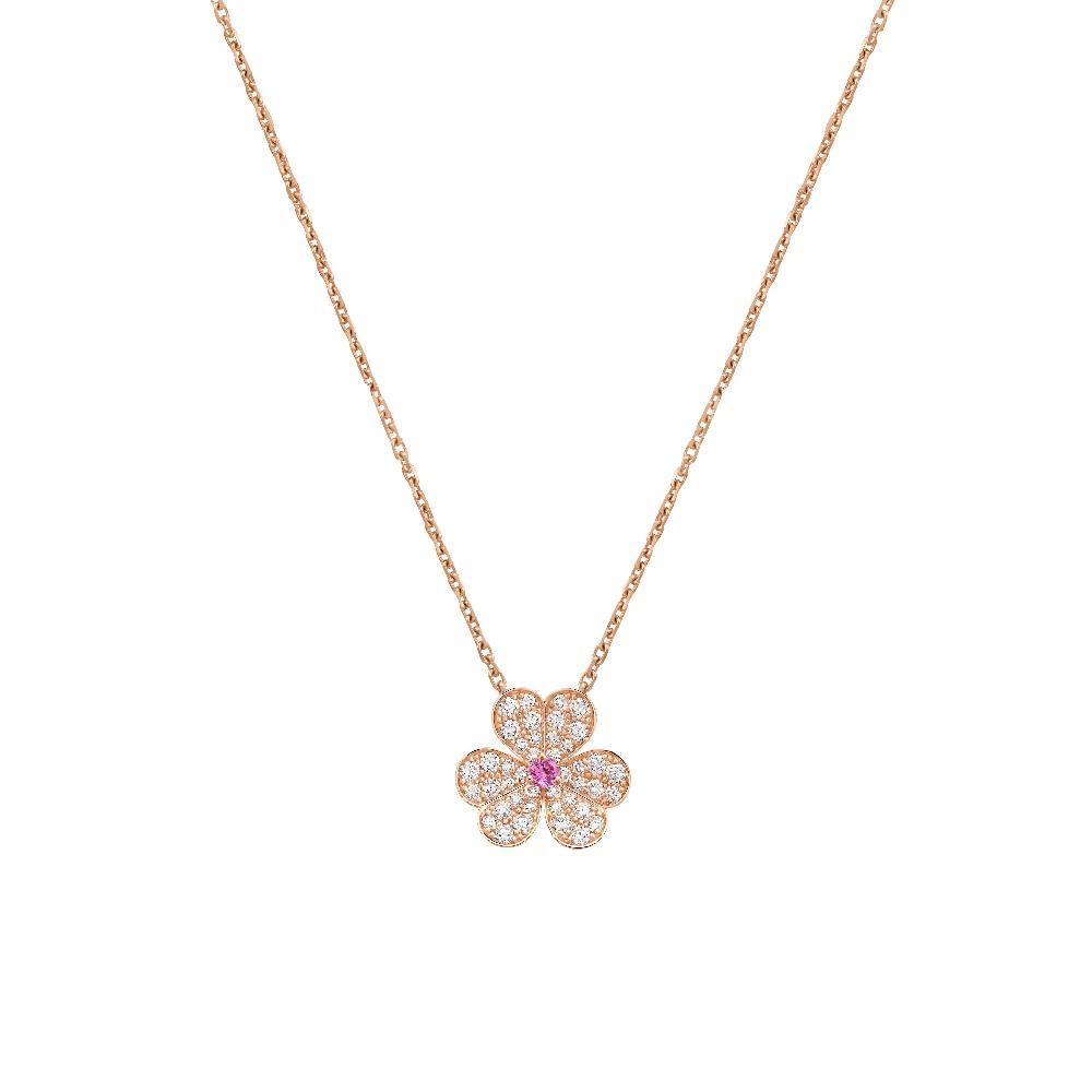 [Elara jewelsry ]FRIVOLE ROSE GOLD FLOWER DIAMOND NECKLACE