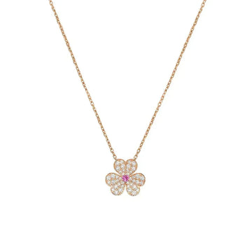 [Elara jewelsry ]FRIVOLE ROSE GOLD FLOWER DIAMOND NECKLACE