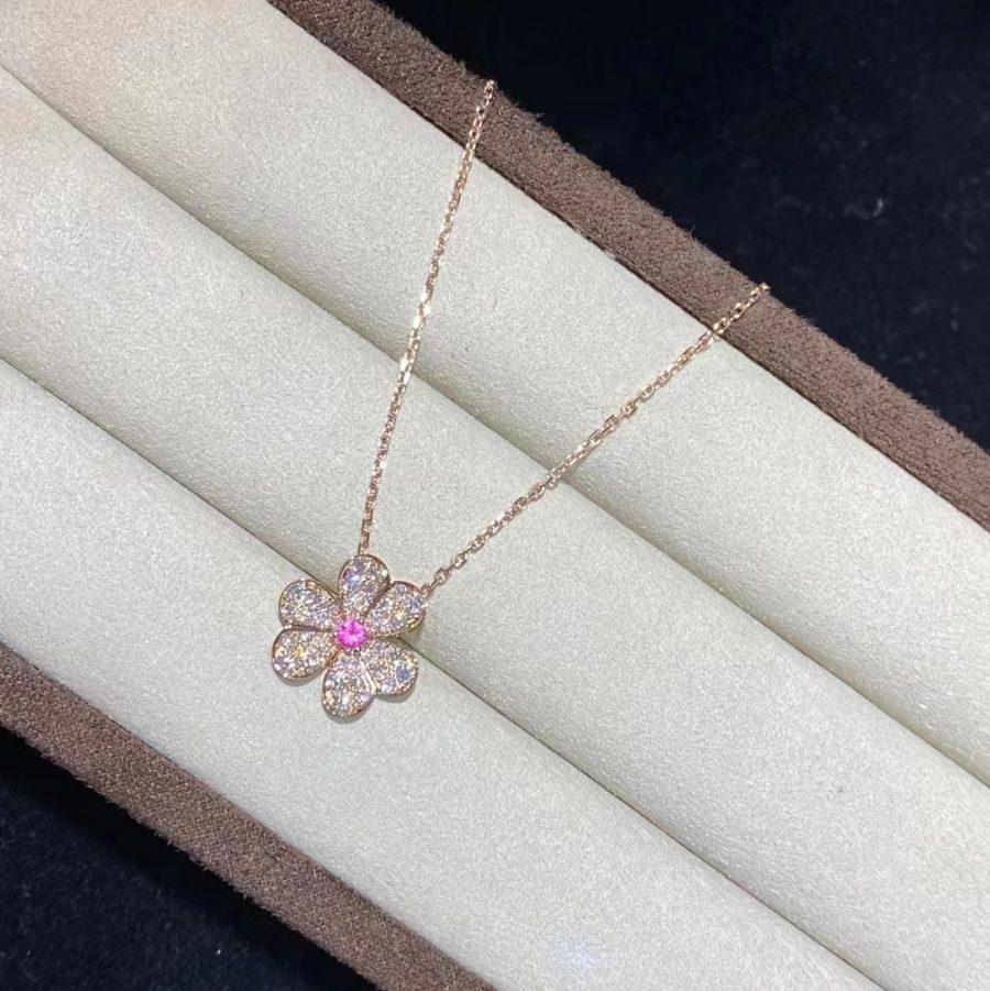 [Elara jewelsry ]FRIVOLE ROSE GOLD FLOWER DIAMOND NECKLACE