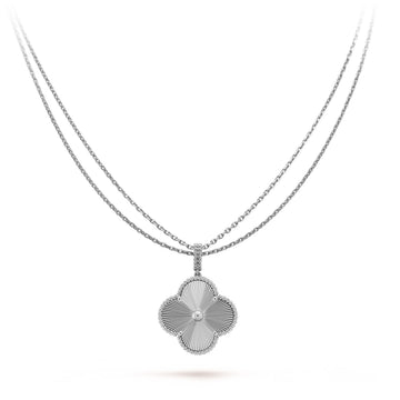 [Elara jewelsry ]CLOVER 25MM SILVER BIG CLOVER NECKLACE