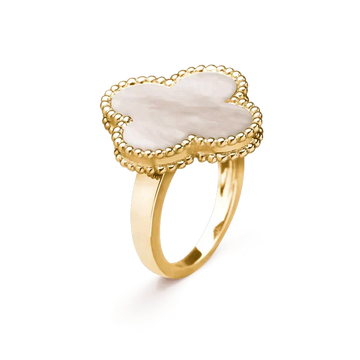 [Elara jewelsry ]CLOVER WHITE MOP RING