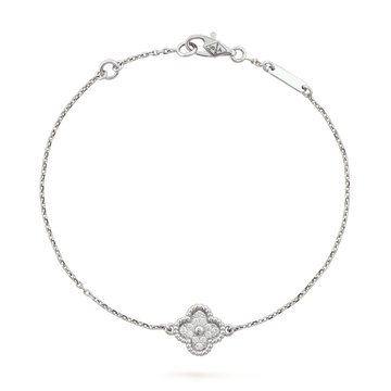 [Elara jewelsry ]CLOVER  SINGLE FLOWER BRACELET SILVER
