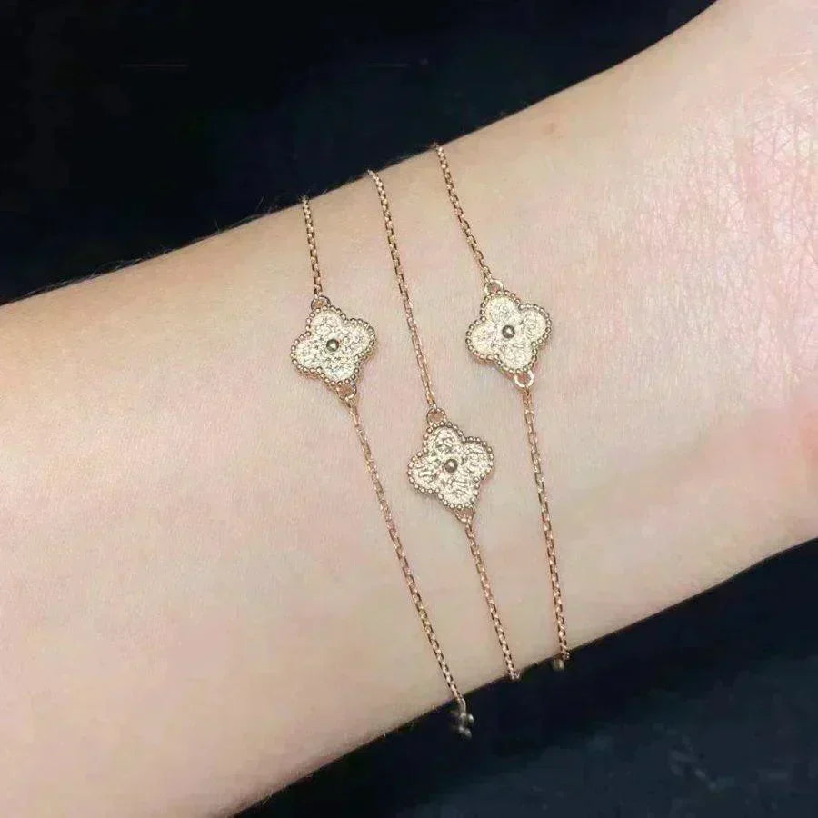 [Elara jewelsry ]CLOVER SINGLE FLOWER BRACELET