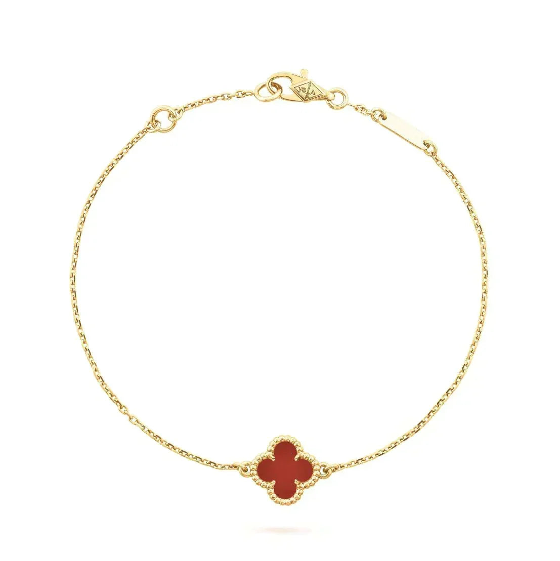 [Elara jewelsry ]CLOVER  CARNELIAN SINGLE FLOWER BRACELET