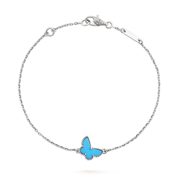[Elara jewelsry ]BUTTERFLY TURQUOISE BUTTERFLY BRACELET SILVER