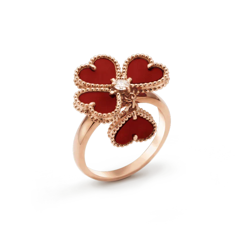 [Elara jewelsry ]SWEET CLOVER CARNELIAN RING