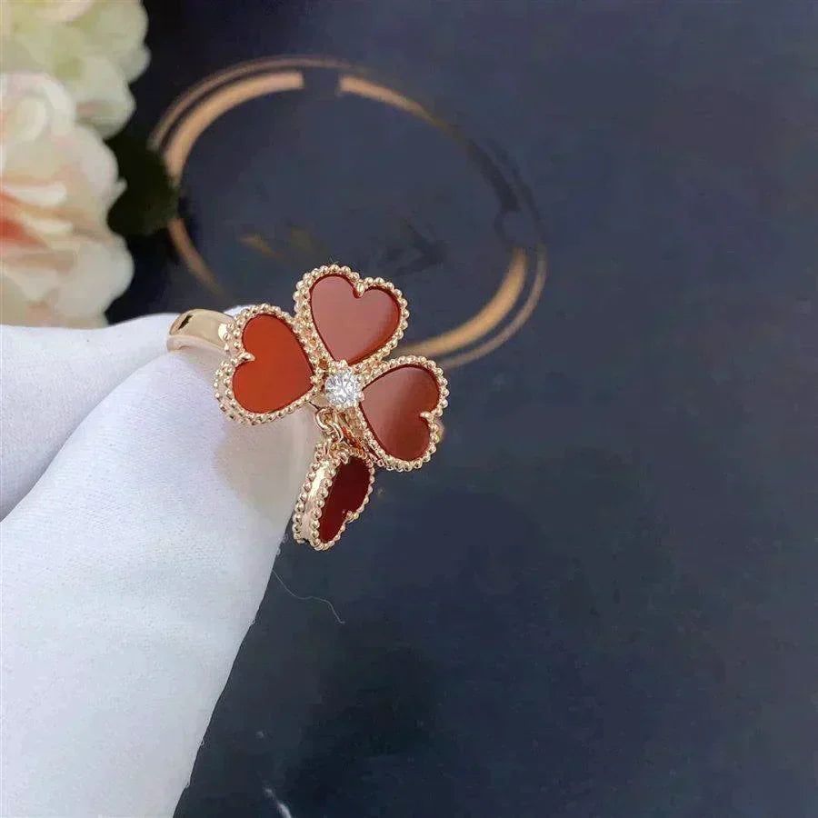 [Elara jewelsry ]SWEET CLOVER CARNELIAN RING